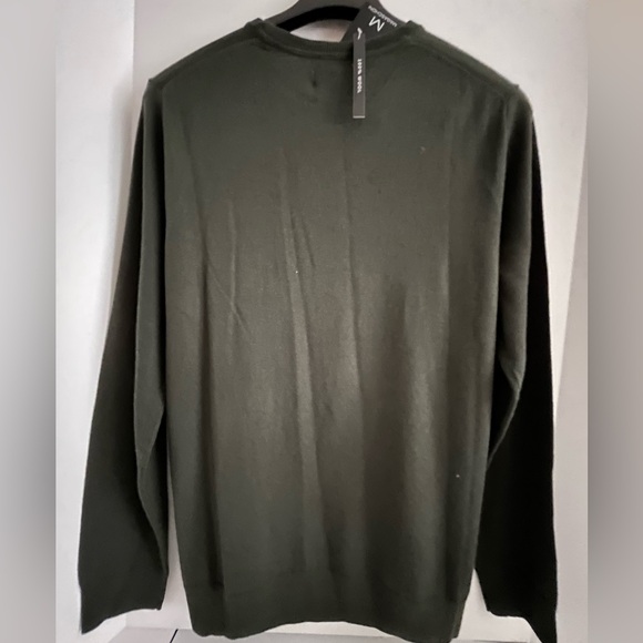 Magaschoni 100%Wool Long Sleeve Crewneck Full Fashion Knit Light Weight Sweater - Picture 6 of 13